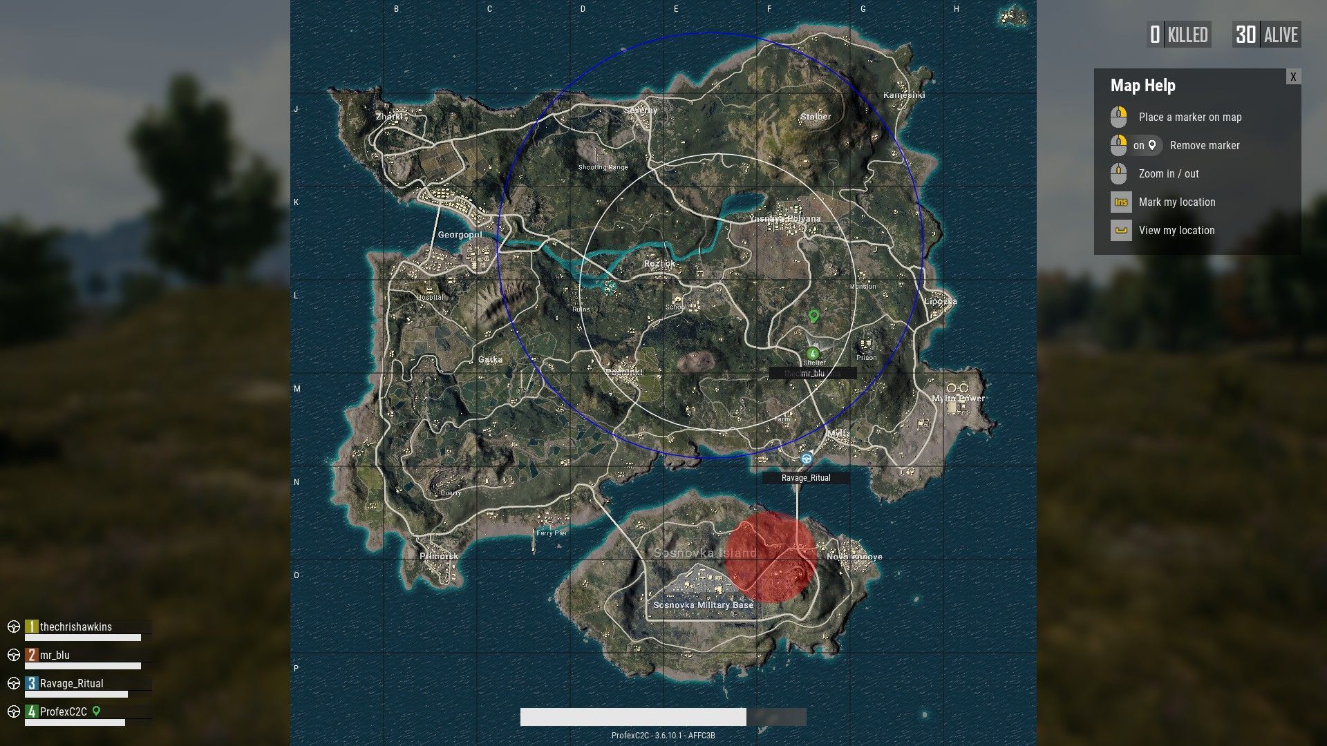 Mappa isola PUBG annotata, 720x1280 Verticale, Telefono