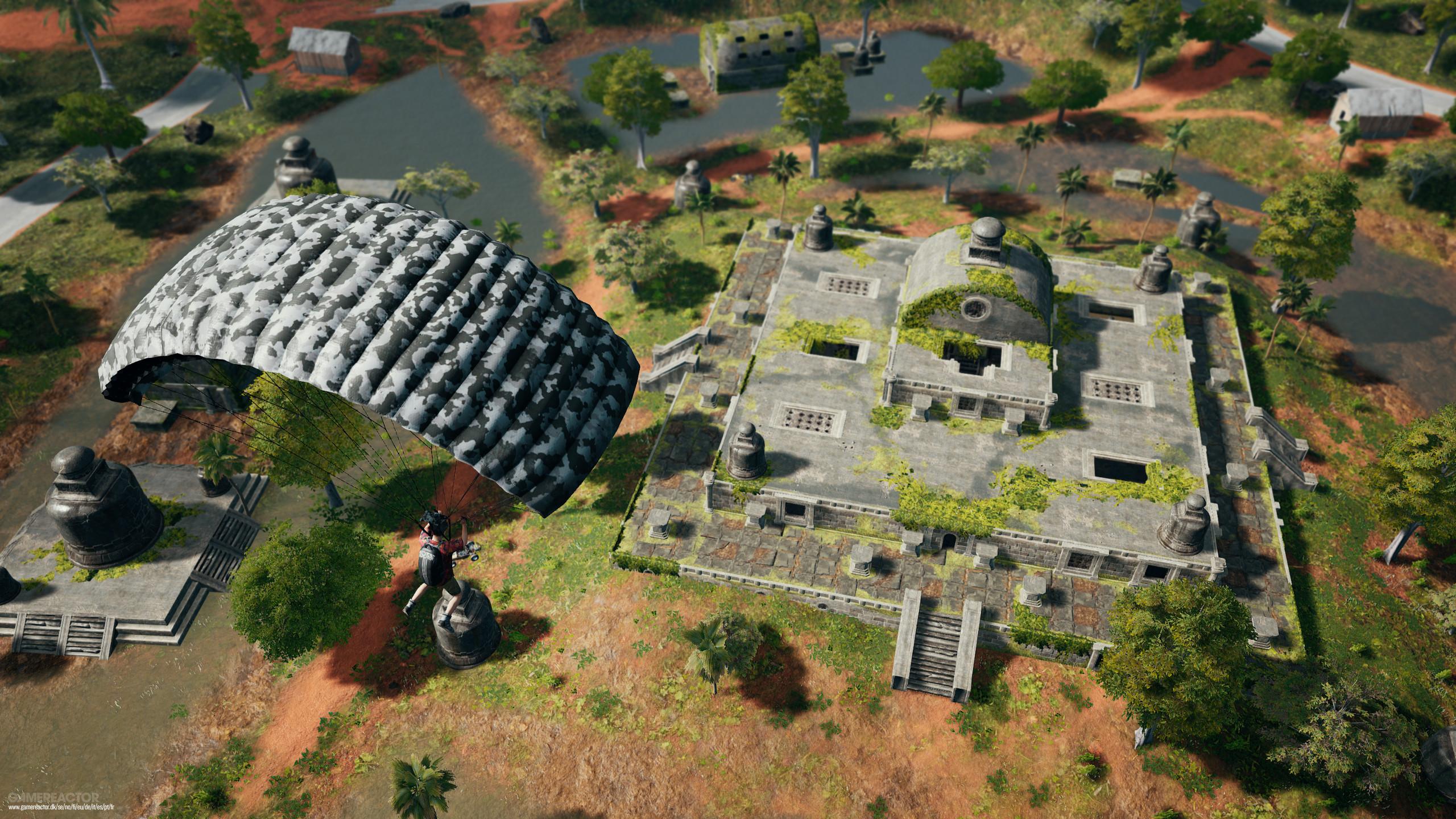 Mappa PUBG con paracadute, 2560x1440 2K, Desktop