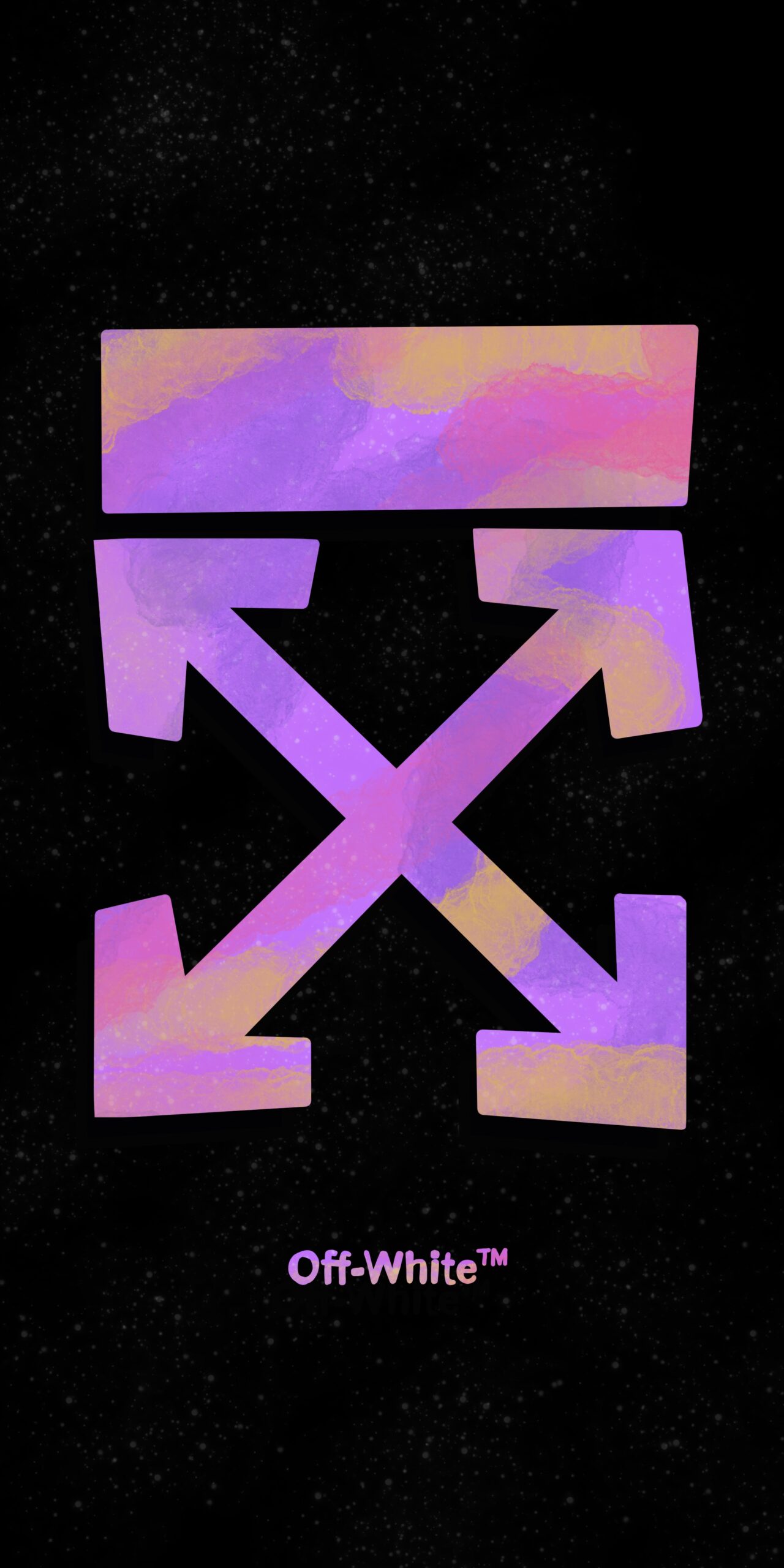 Logo Off-White frecce viola, Virgil Abloh, 1280x2560 Full HD Verticale, Smartphone