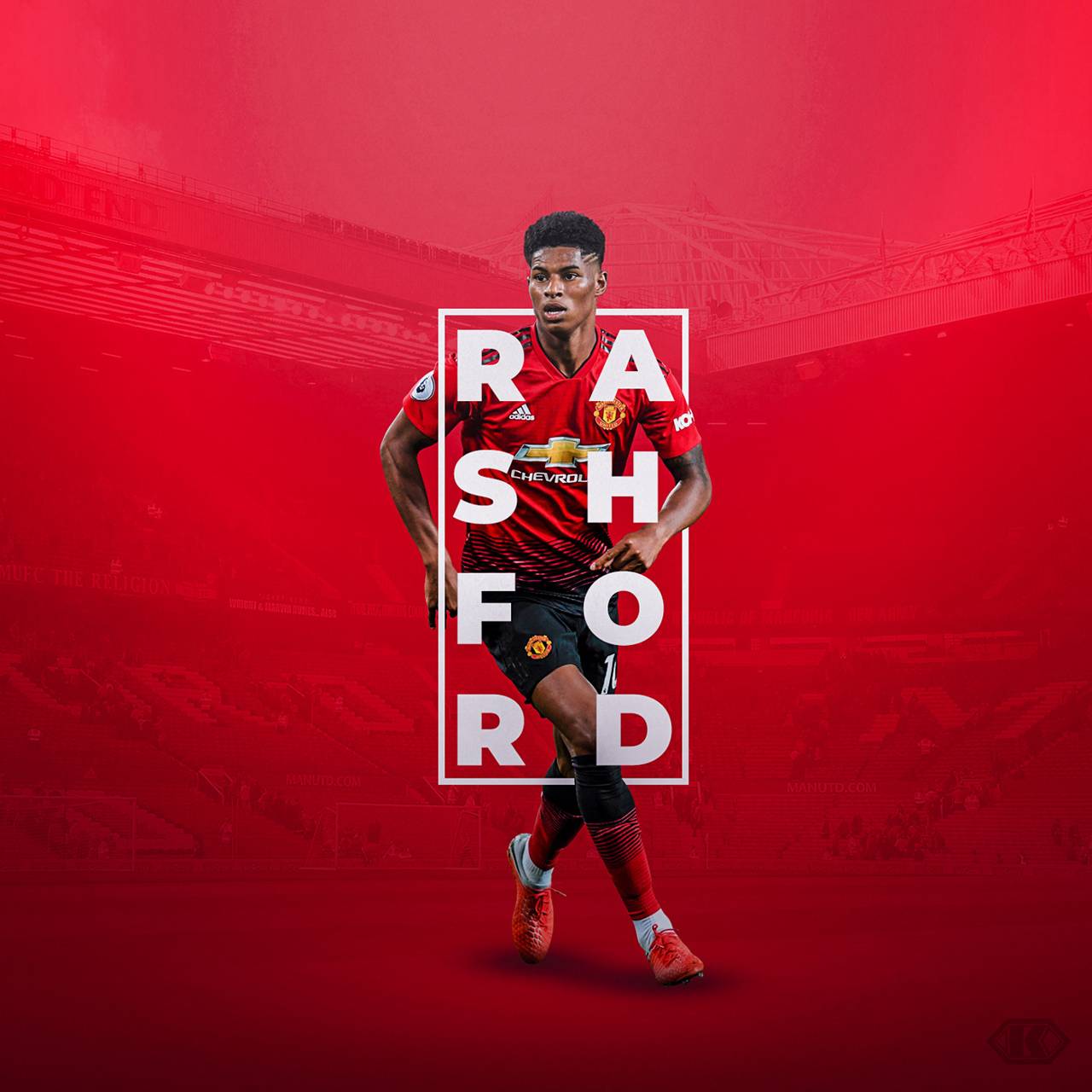 Marcus Rashford Manchester United, 1280x1280 HD, Desktop
