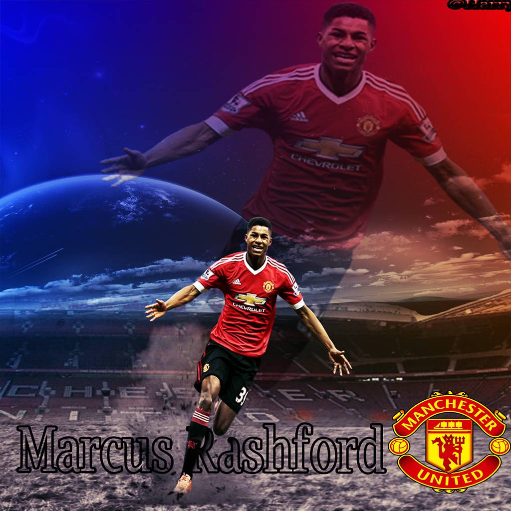 Marcus Rashford Manchester United, 1024x1024 HD, Desktop