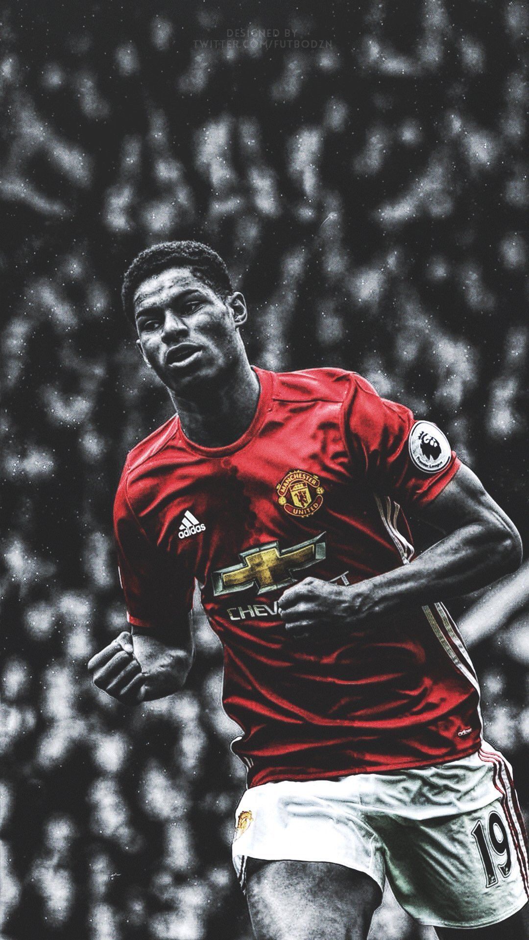 Marcus Rashford Manchester United, 1080x1920 Verticale, Telefono