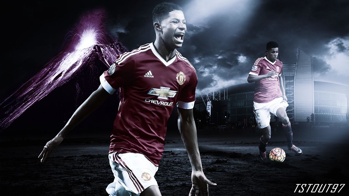 Marcus Rashford Manchester United, 1200x675 HD, PC Desktop
