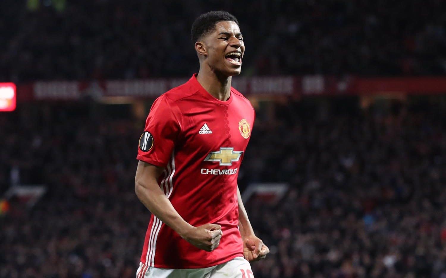 Marcus Rashford esulta Manchester United, 1500x937 HD, Desktop