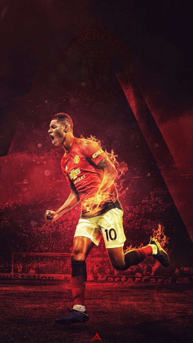 Calciatore Manchester United fiamme, 675x1200 Full HD Verticale, Samsung Galaxy