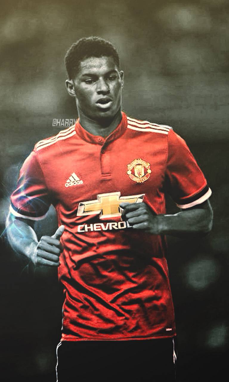 Marcus Rashford Manchester United, 768x1280 Full HD Verticale, iPhone
