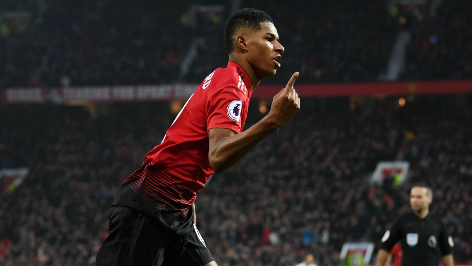 Marcus Rashford esultanza Manchester United, 1920x1080 Full HD 1080p, PC