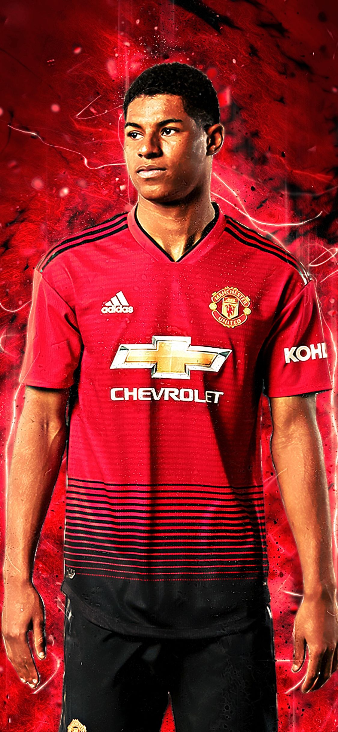 Marcus Rashford Manchester United, Premier League, 1125x2436 Full HD Verticale, iPhone