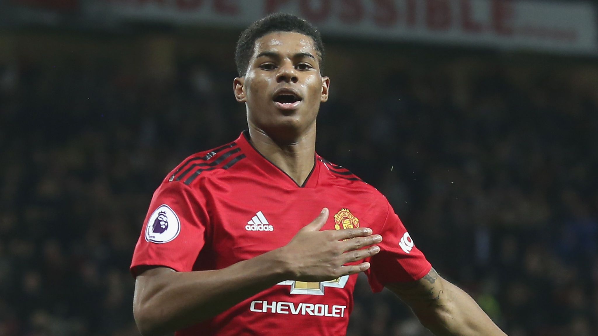 Marcus Rashford Manchester United, 2048x1152 Hi-Res, PC