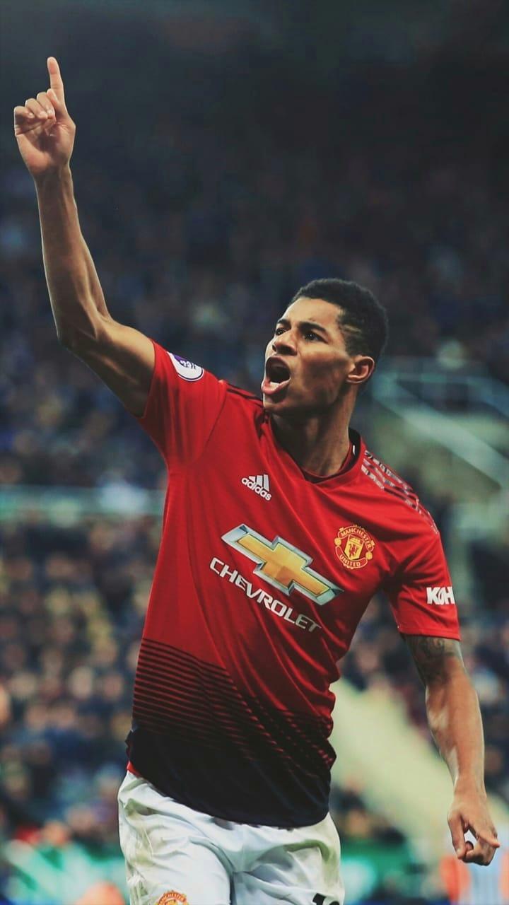 Marcus Rashford Manchester United esultanza, Premier League, 720x1280 Full HD Verticale, Smartphone