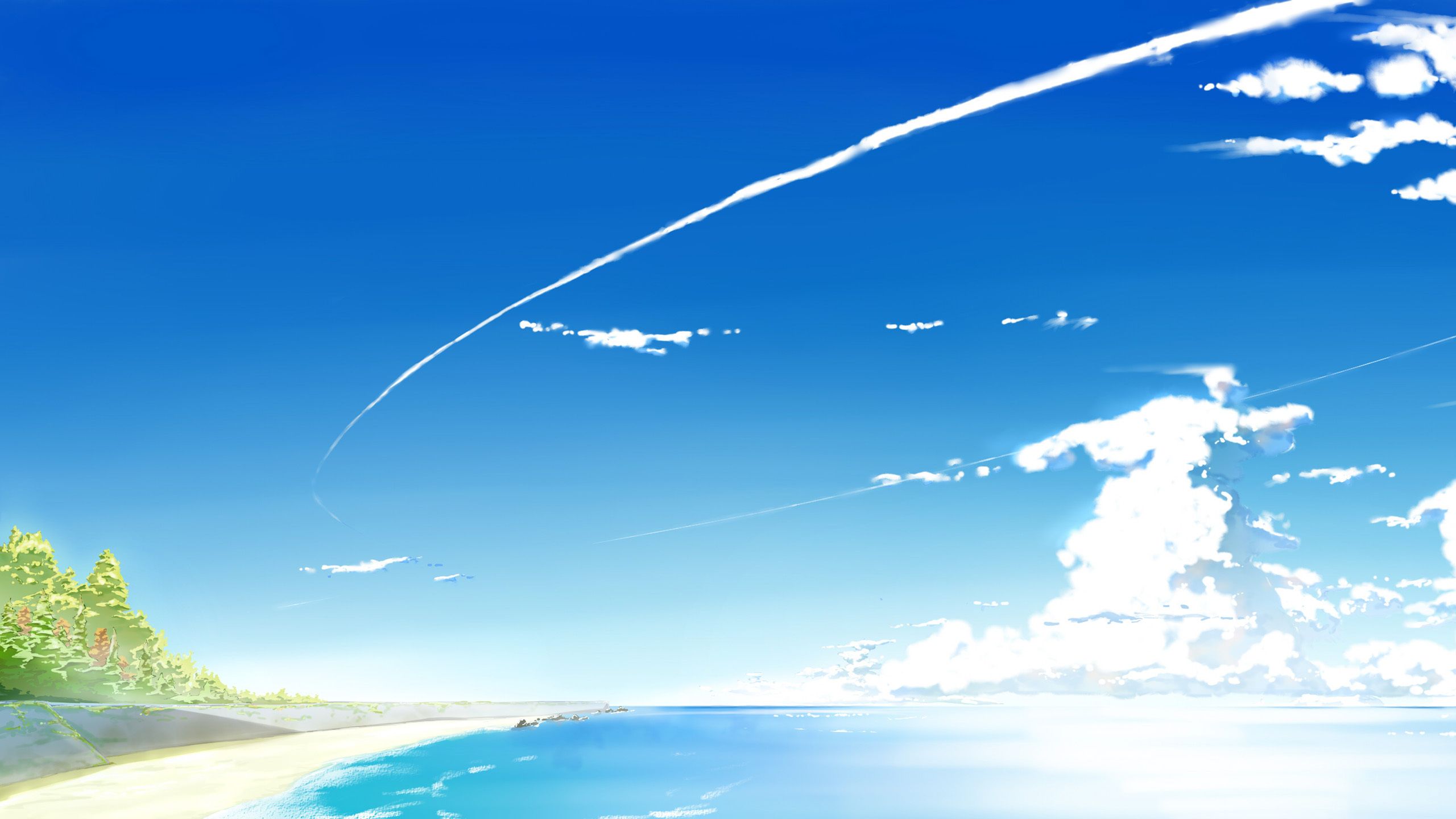 Spiaggia mare cielo blu, 2560x1440 QHD, Laptop