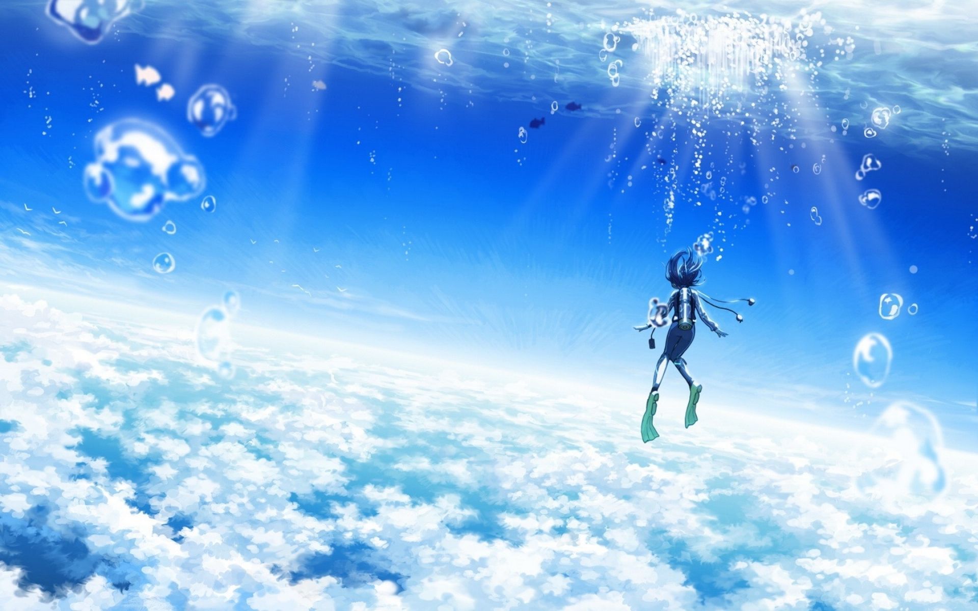 Naruse Summer Pockets capelli bianchi, 1920x1080 1080p, Laptop