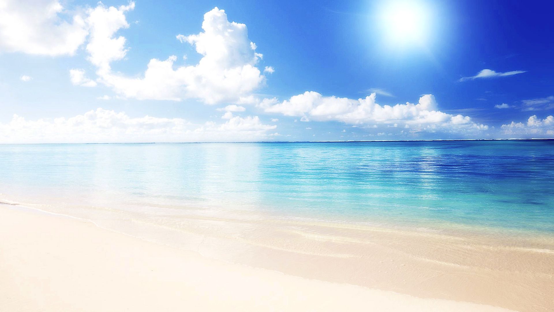 Ragazza anime su spiaggia soleggiata, 1920x1200 WUXGA, Laptop