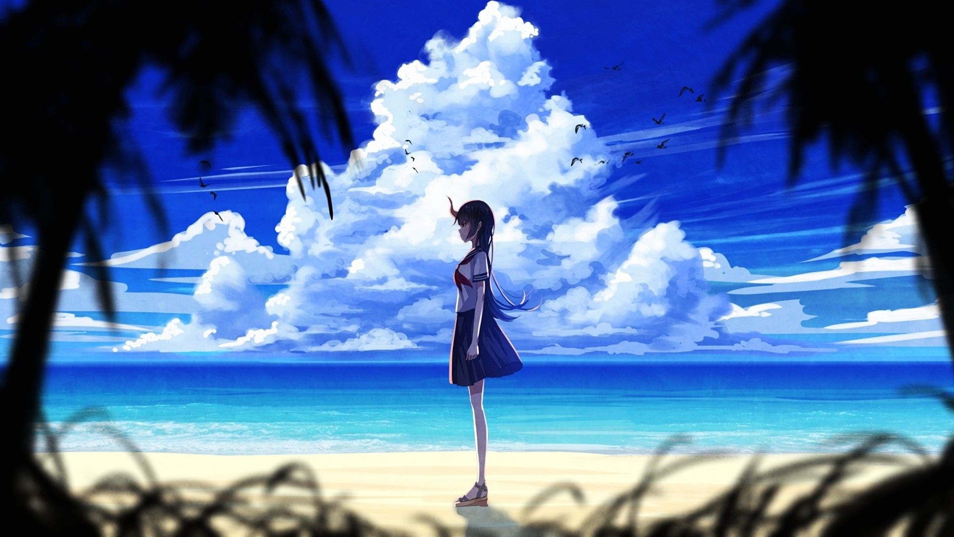 Ragazza anime immersione tra nuvole, 1920x1200 Full HD+ WUXGA, PC Desktop