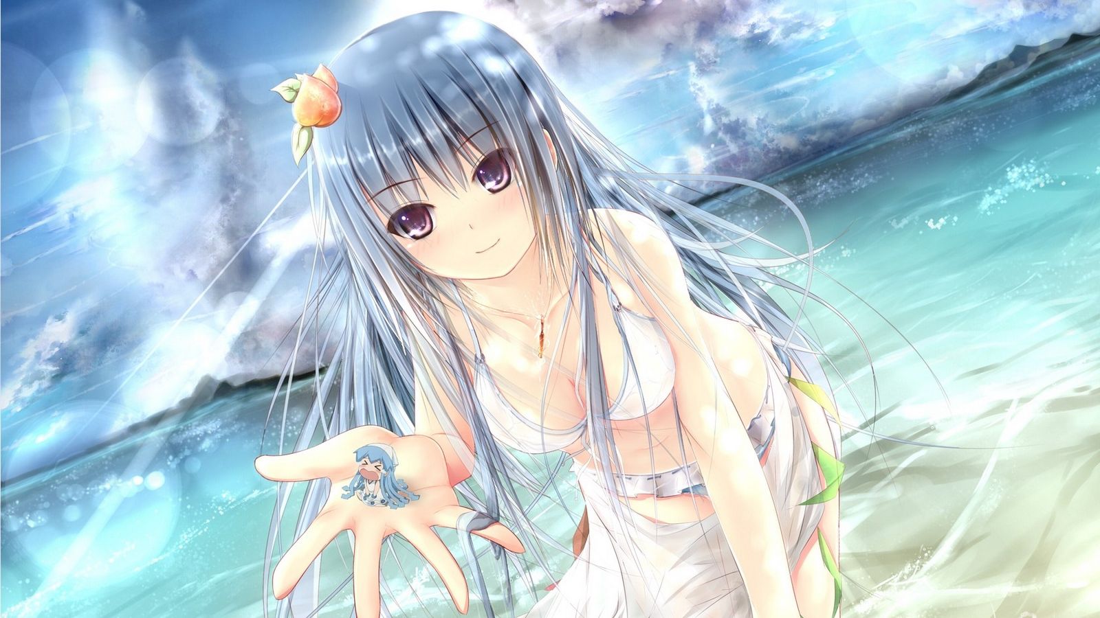 ragazza in riva al mare, 1780x908 HD Ready, Desktop