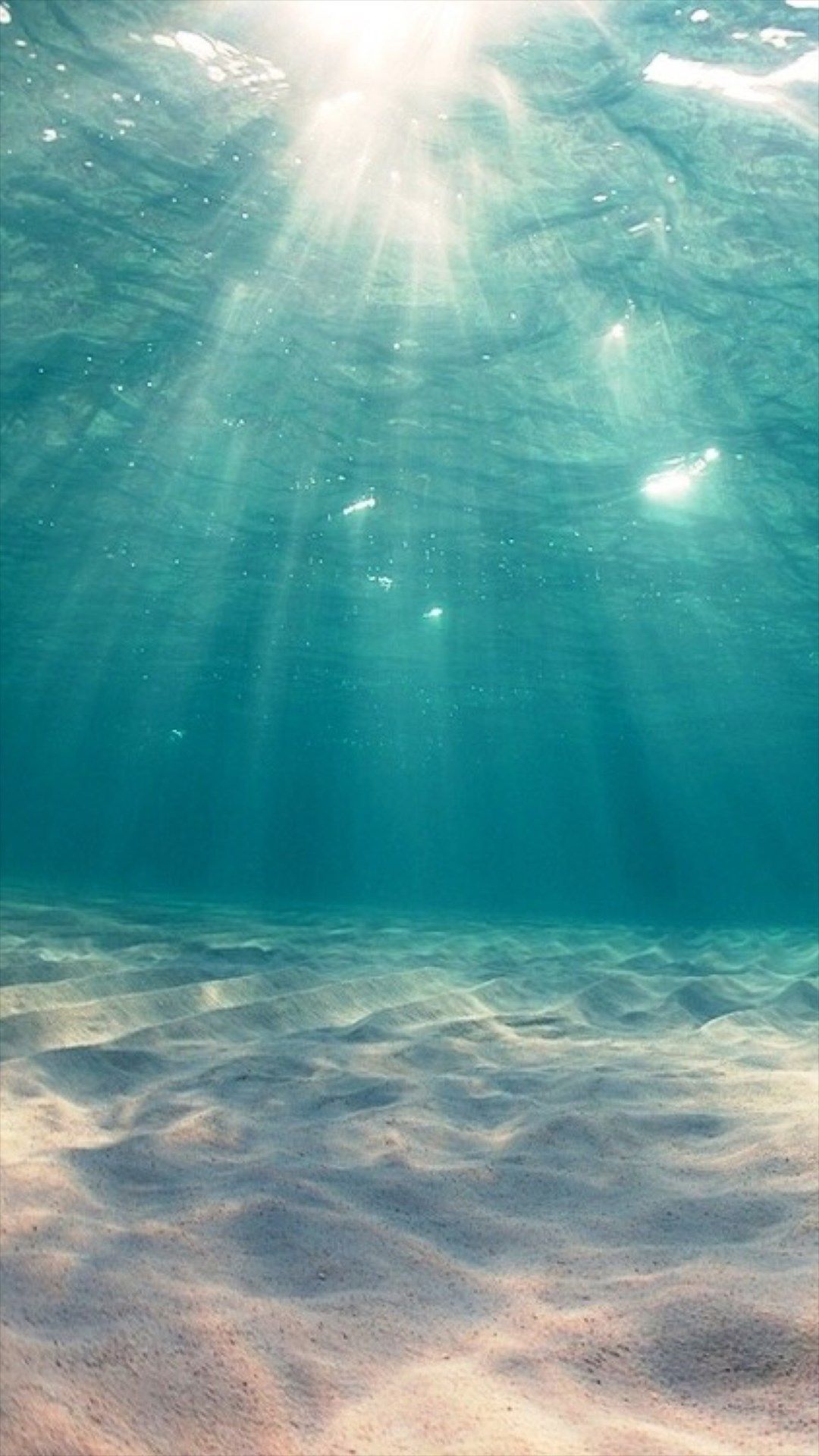 Fondale marino con luce solare, sfondi Mare, 1080x1920 Verticale, Telefono