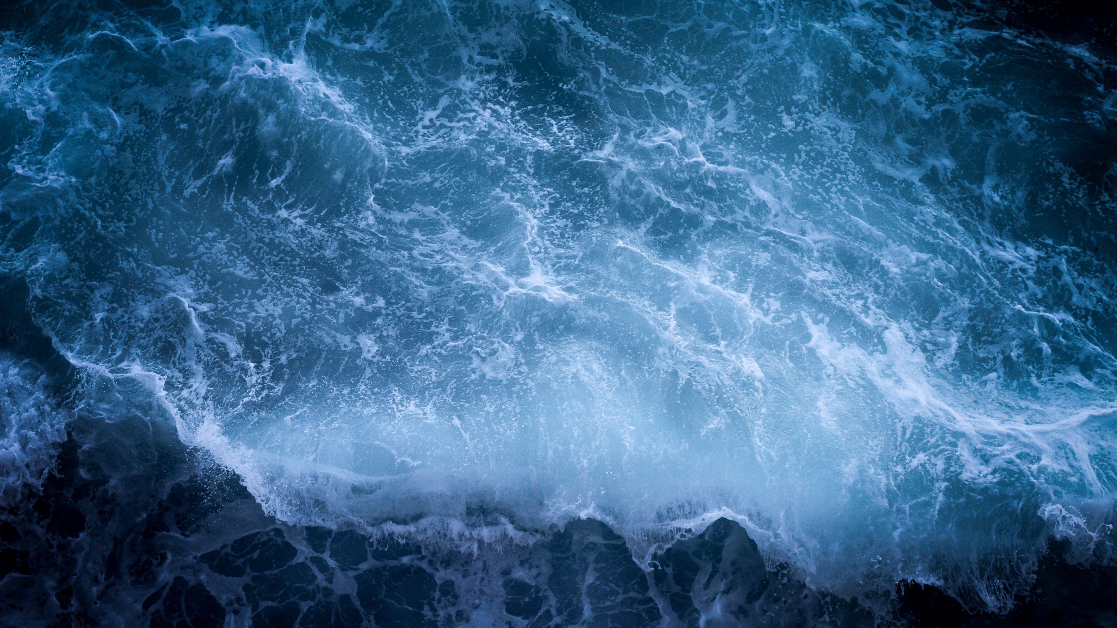 Onde del mare blu, 3840x2160 4K, Desktop 4K