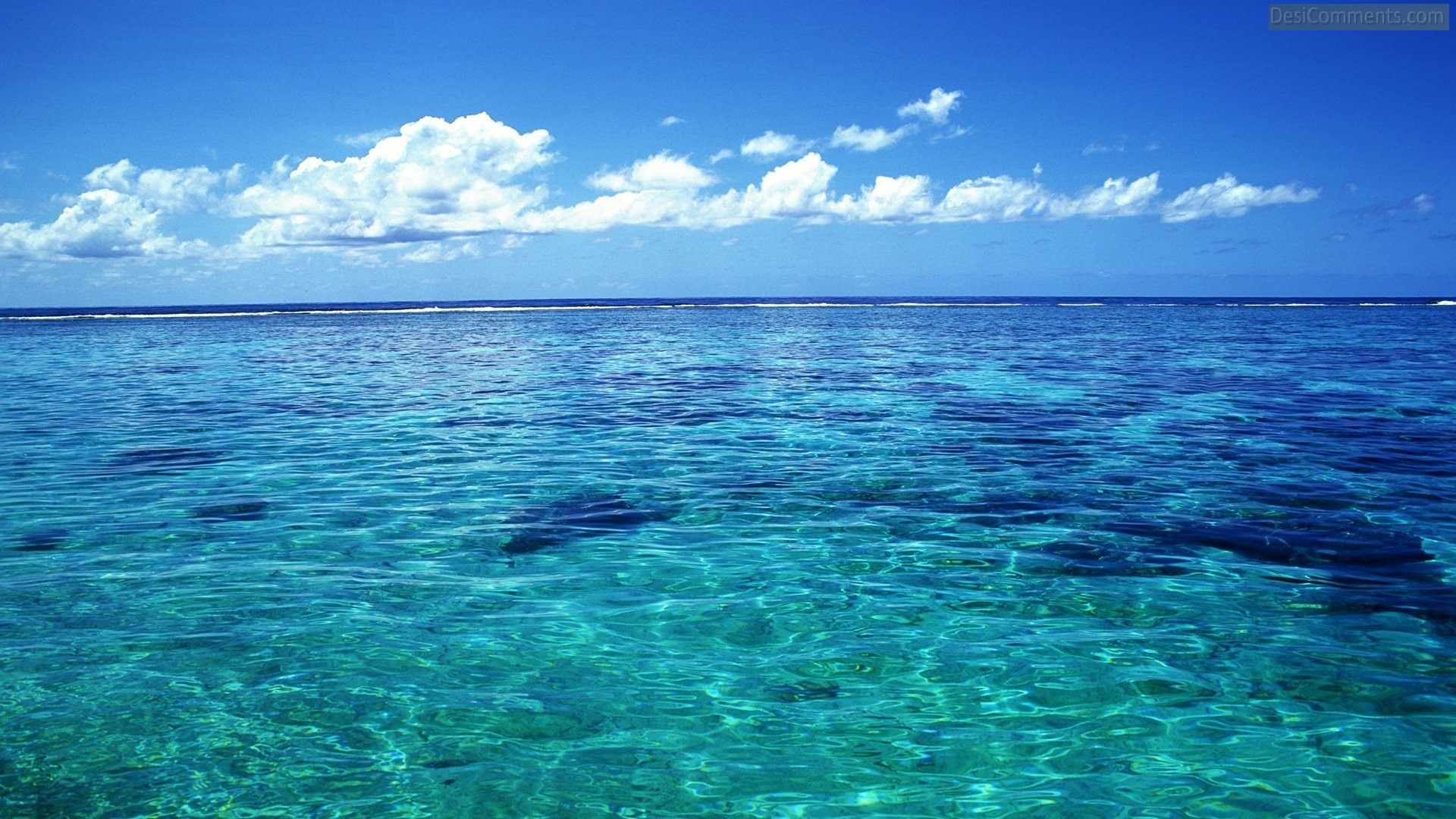 Oceano turchese con cielo azzurro, sfondi Mare, 1920x1080 Full HD, Desktop