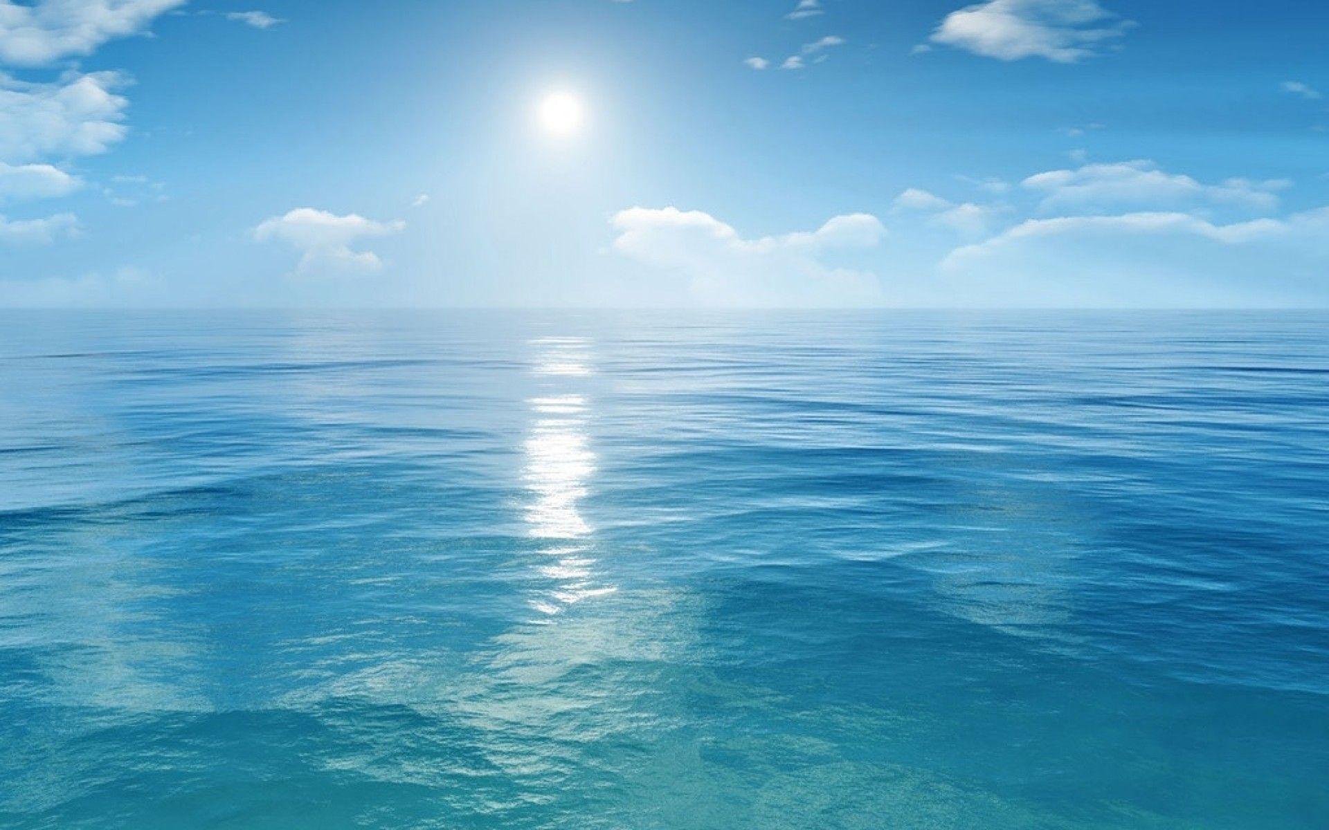 Mare calmo con sole, sfondo 1920x1200 Full HD+, Desktop