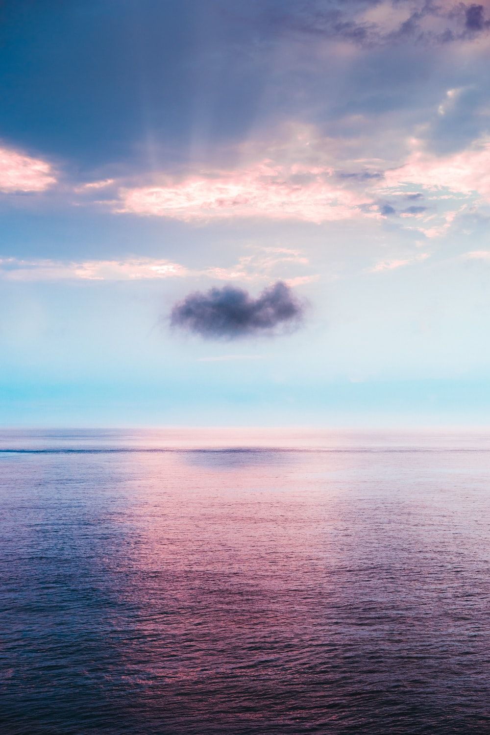Mare al tramonto con nuvola, sfondi 1000x1500 Full HD Verticale, Samsung Galaxy