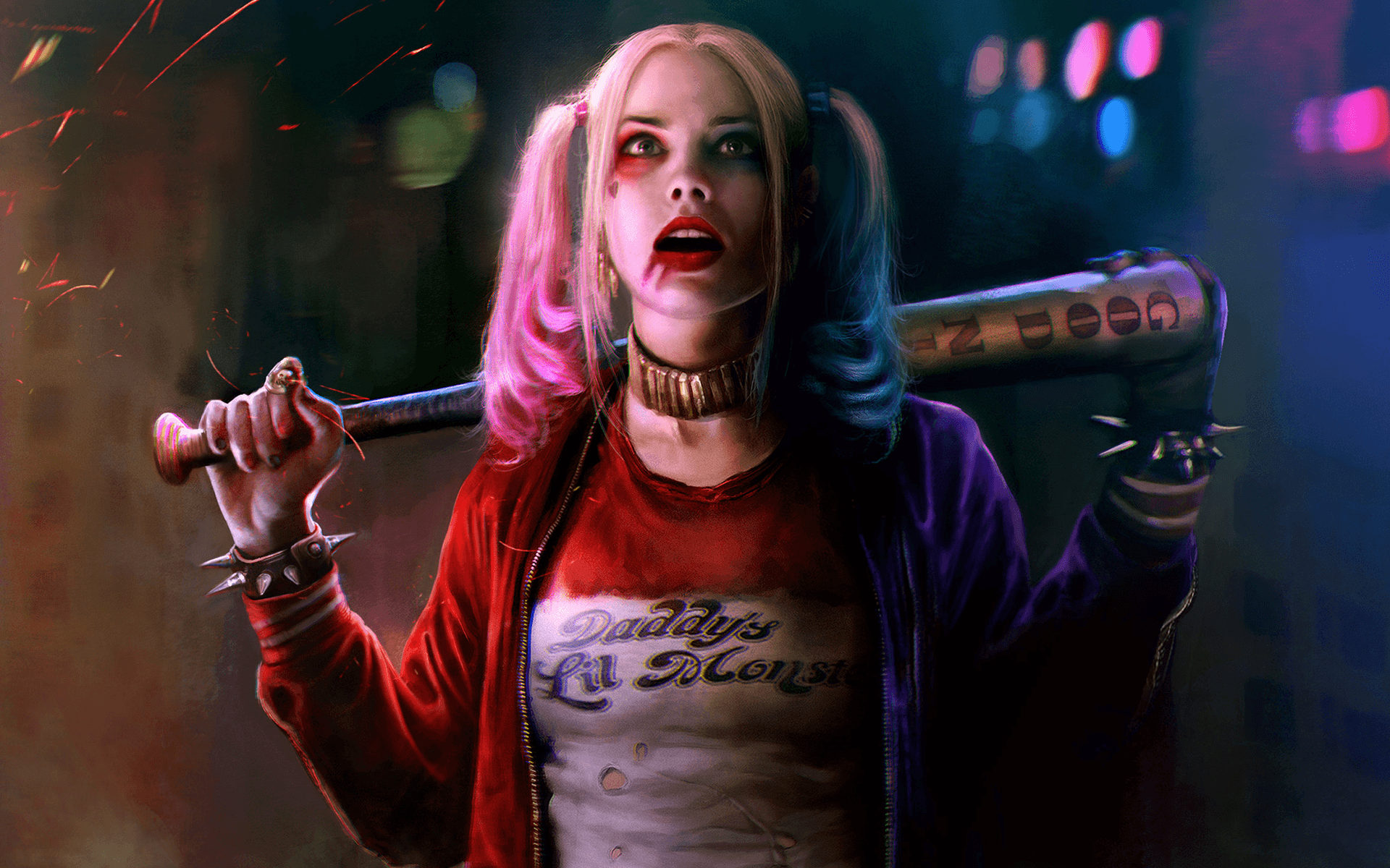 Harley Quinn con mazza da baseball, DC Comics, 1920x1200 WUXGA, Laptop