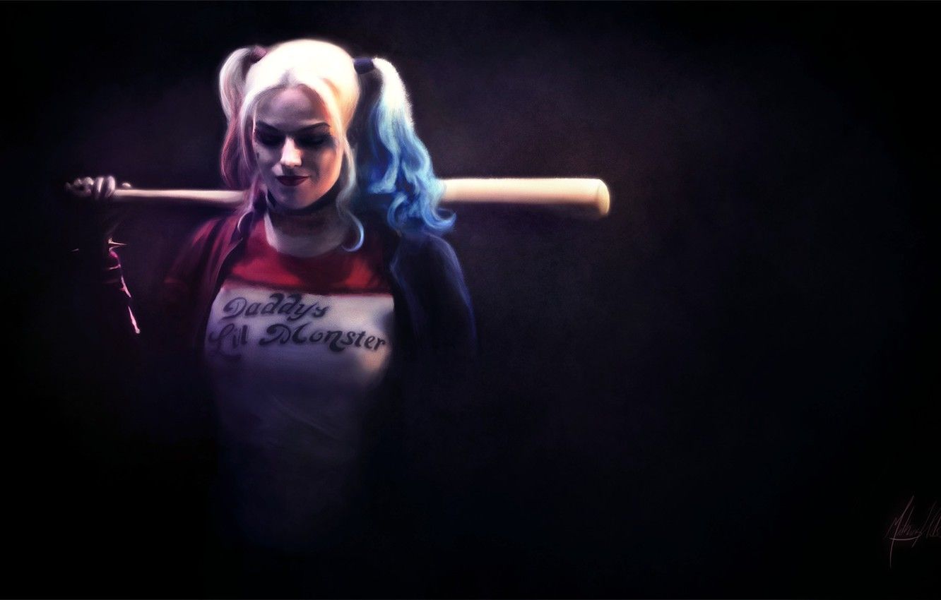 Harley Quinn con mazza da baseball, 720x1280 Full HD Verticale, iPhone