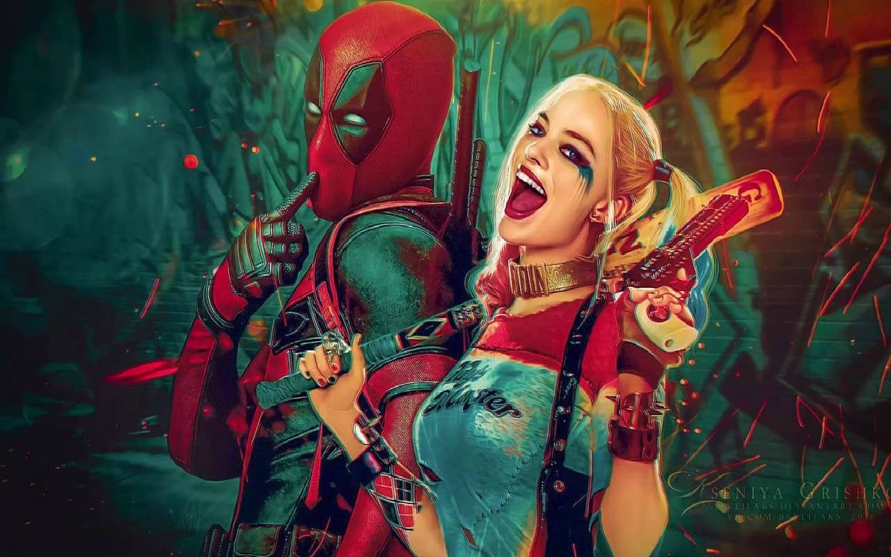 Deadpool e Harley Quinn insieme, mercenario, 1280x800 HD, Desktop