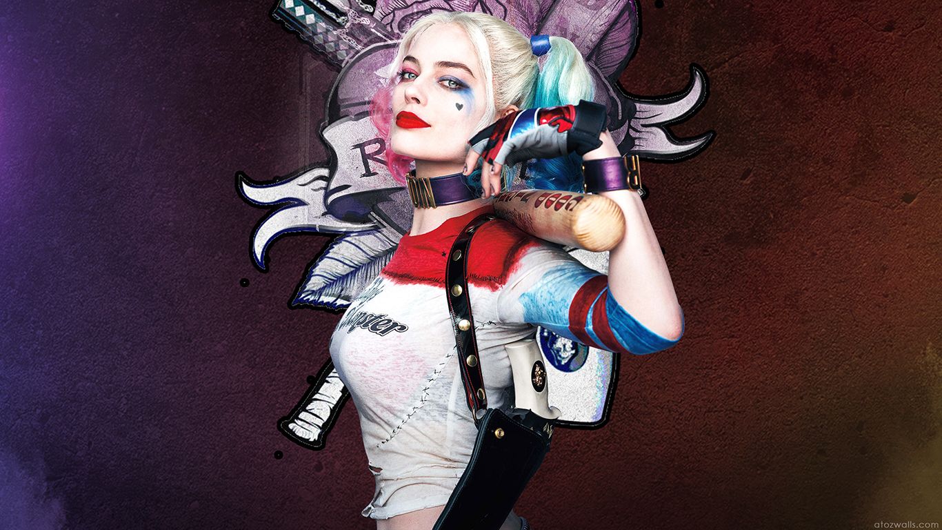 Harley Quinn volto artistico frammentato, 1332x850 HD, Desktop