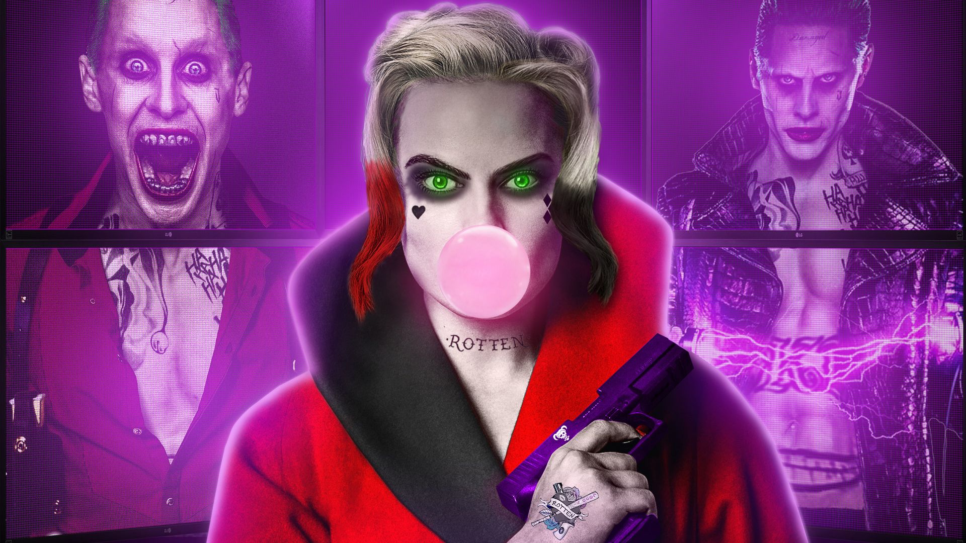 Harley Quinn Margot Robbie ritratto, 1080x1920 Verticale, Samsung Galaxy