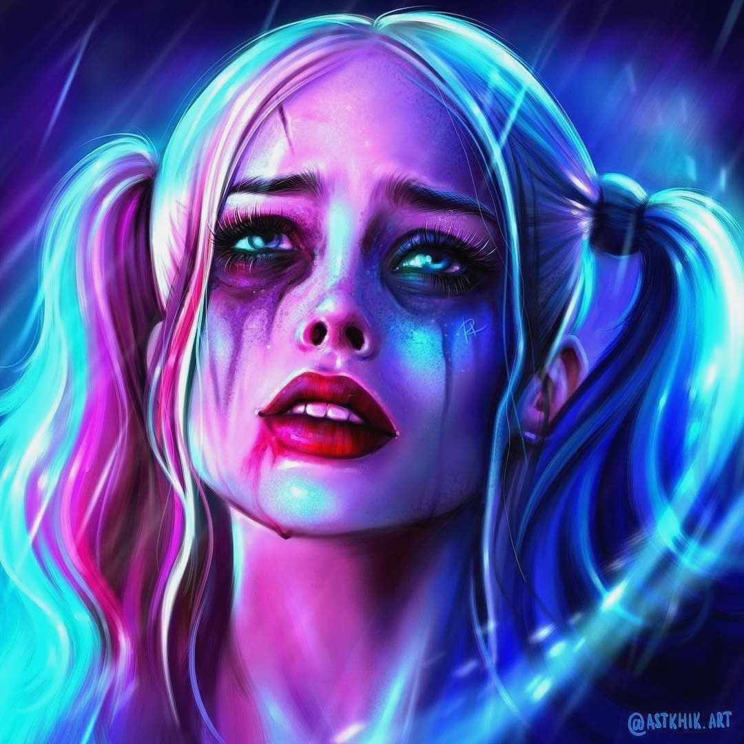 Harley Quinn ritratto bianco e nero, 1332x850 HD, Desktop