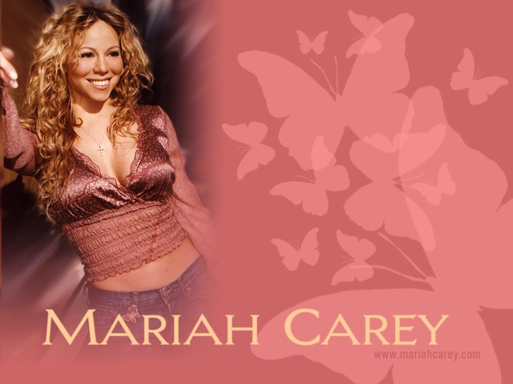Mariah Carey con farfalle rosa, 1024x768 HD, Desktop