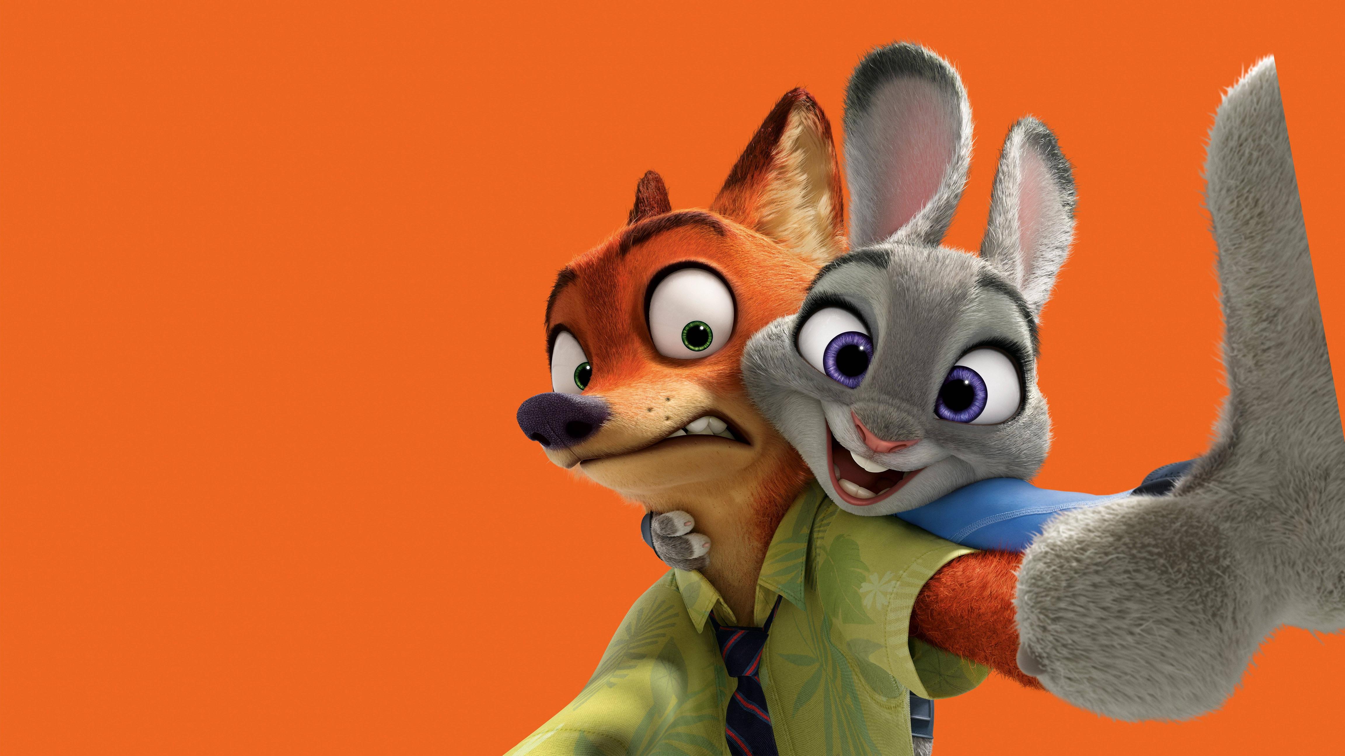 Zootropolis Nick e Judy selfie, 7680x4320 Ultra HD, PC