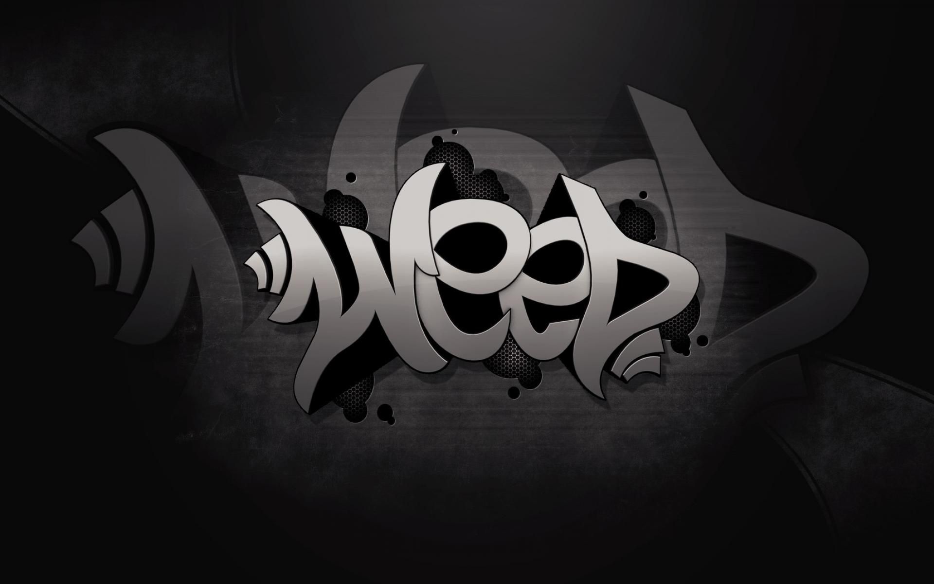 Graffiti Weed grigio scuro, 1920x1200 WUXGA, Laptop