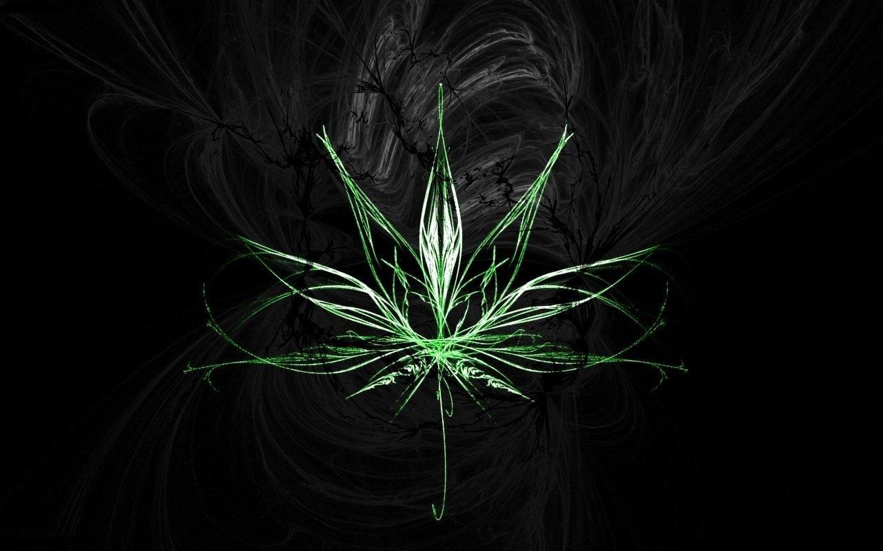 Foglia marijuana verde graffiti, 1280x800 HD, Desktop