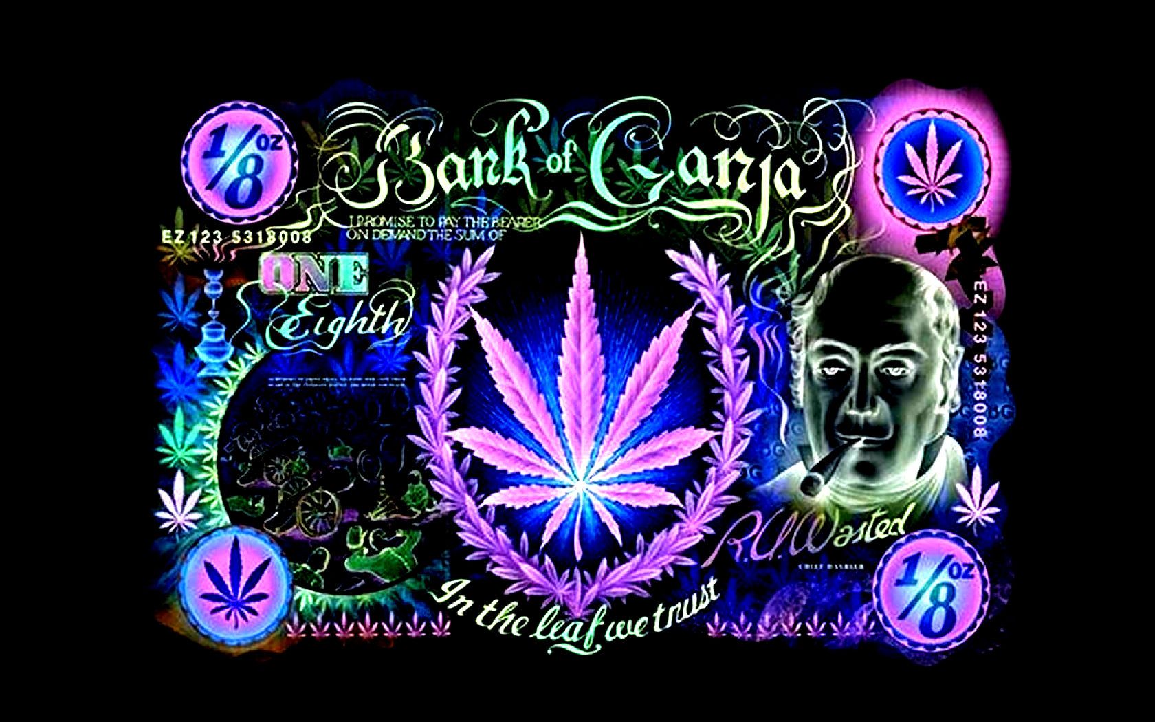 Banconota Bank of Ganja fluorescente, 1680x1050 HD, Desktop