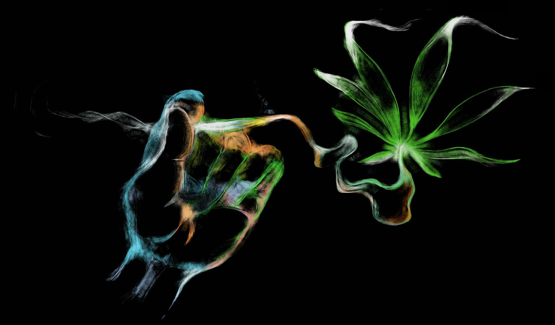Mano fumo foglia cannabis, 1789x1050 900p, iMac