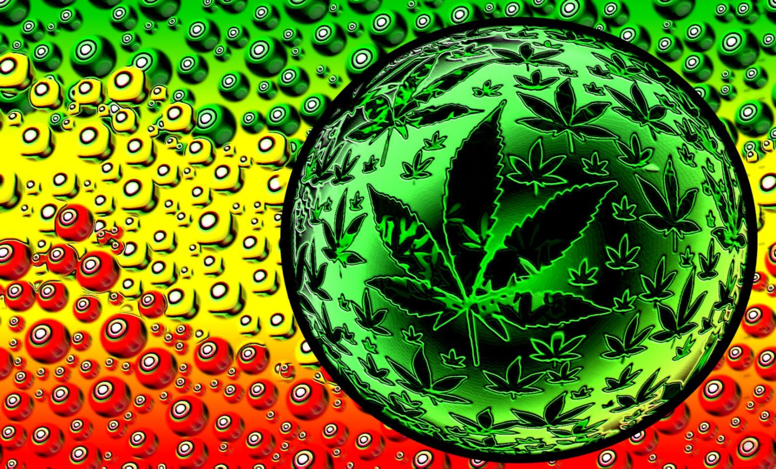 Foglia marijuana verde sfondo nero, 1920x1080 Full HD, Desktop