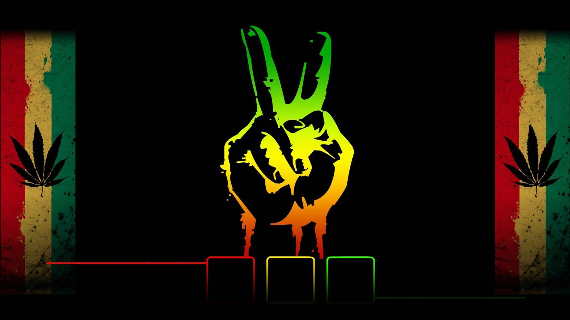 Mano pace colori rasta, 1920x1080 Full HD 1080p, Desktop