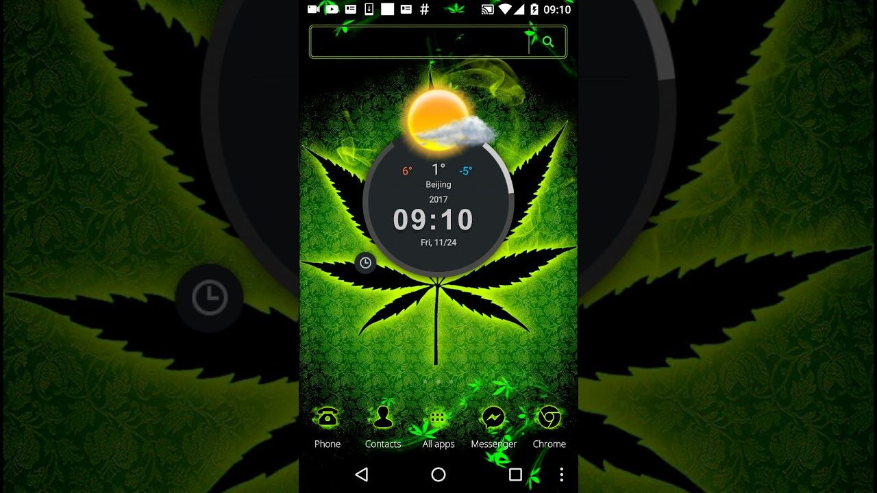 Foglia marijuana schermata telefono, 1280x720 HD, Desktop