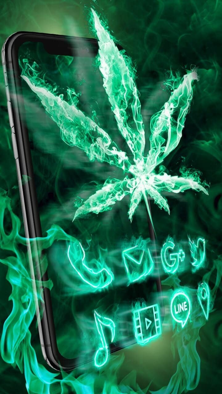 Foglia marijuana verde luminosa, 1177x744 HD, Desktop