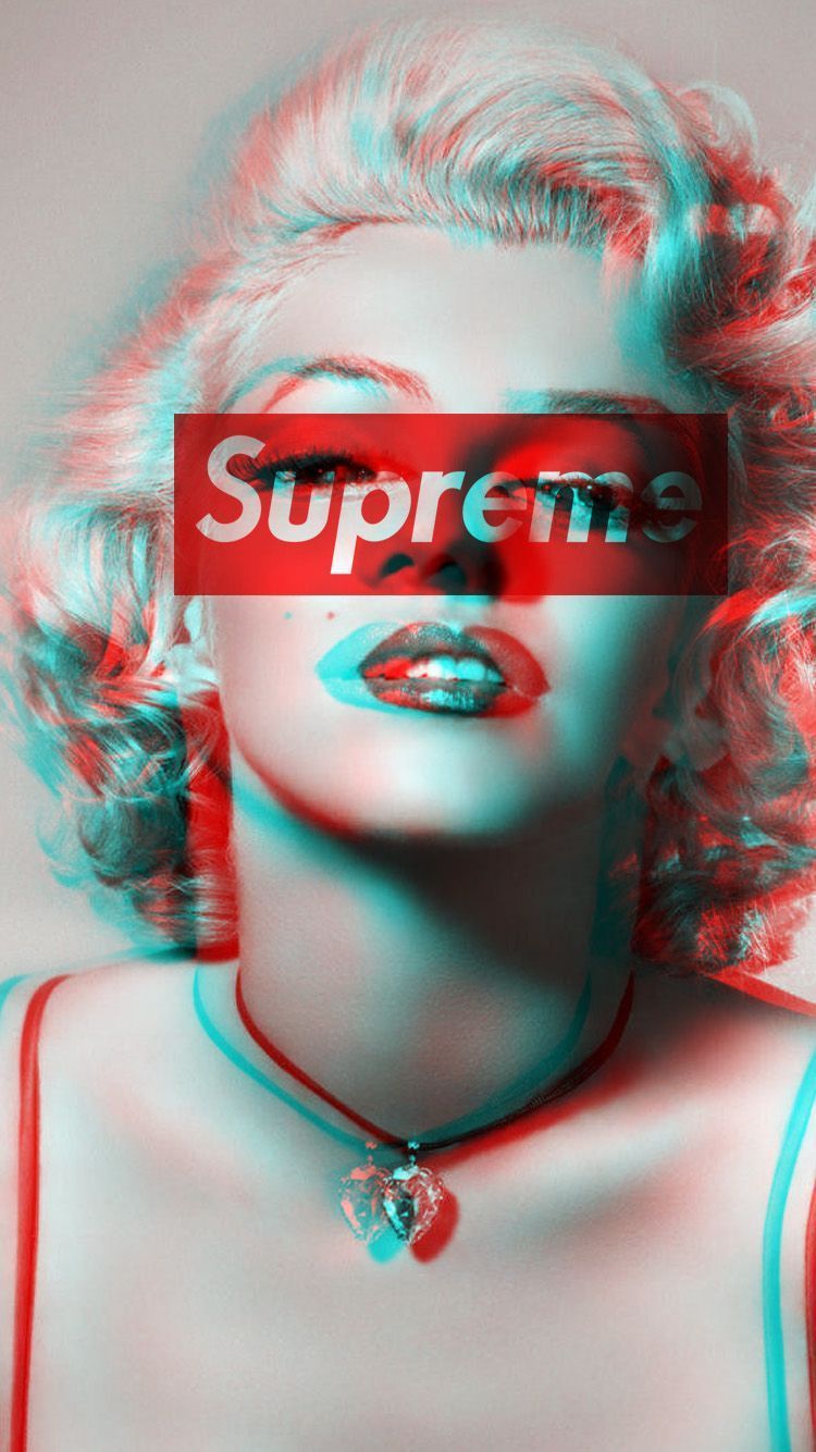 Marilyn Monroe logo Supreme, New York, 750x1334 Full HD Verticale, iPhone Pro Max
