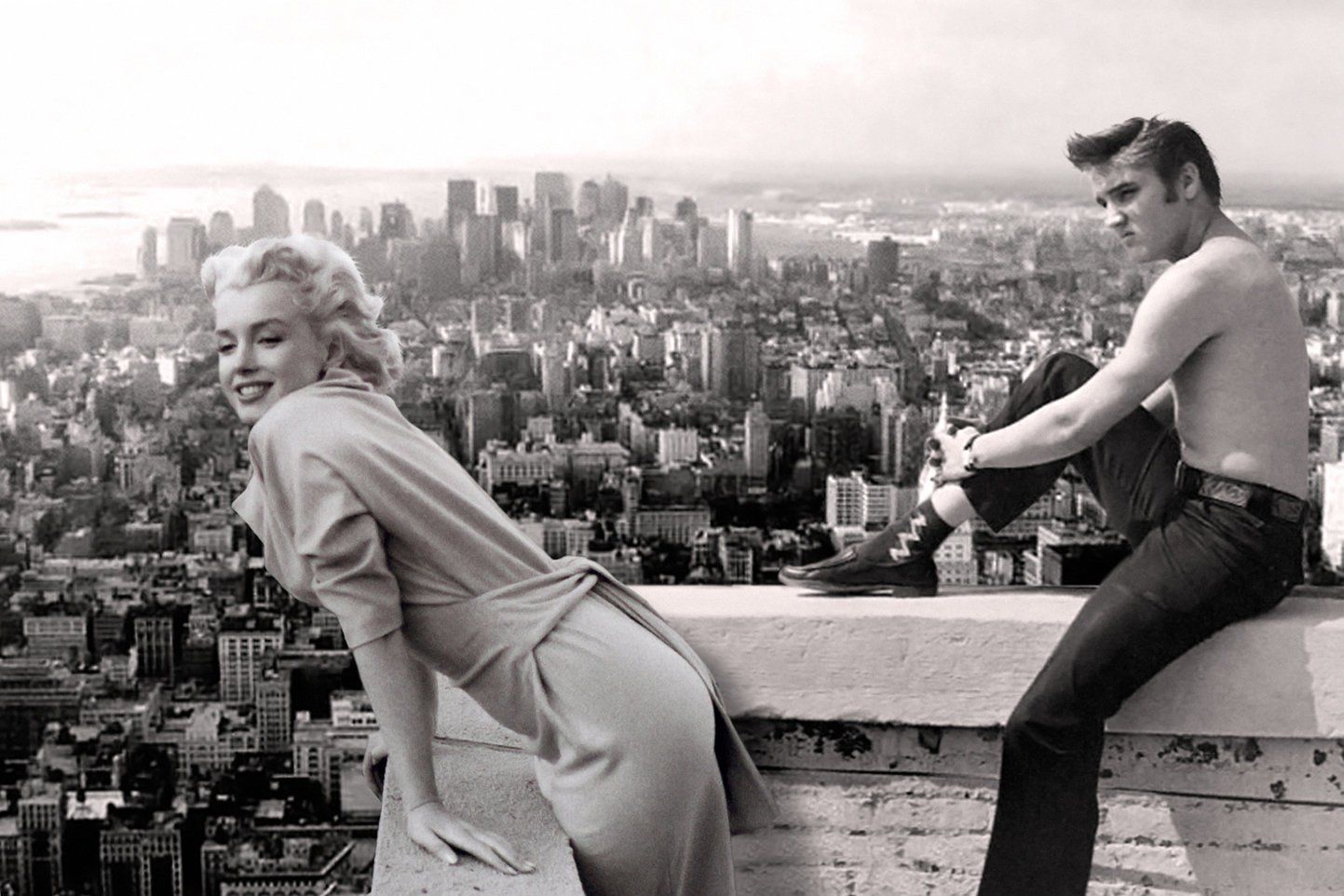 Marilyn Monroe bianco e nero città, 1443x962 720p, Laptop