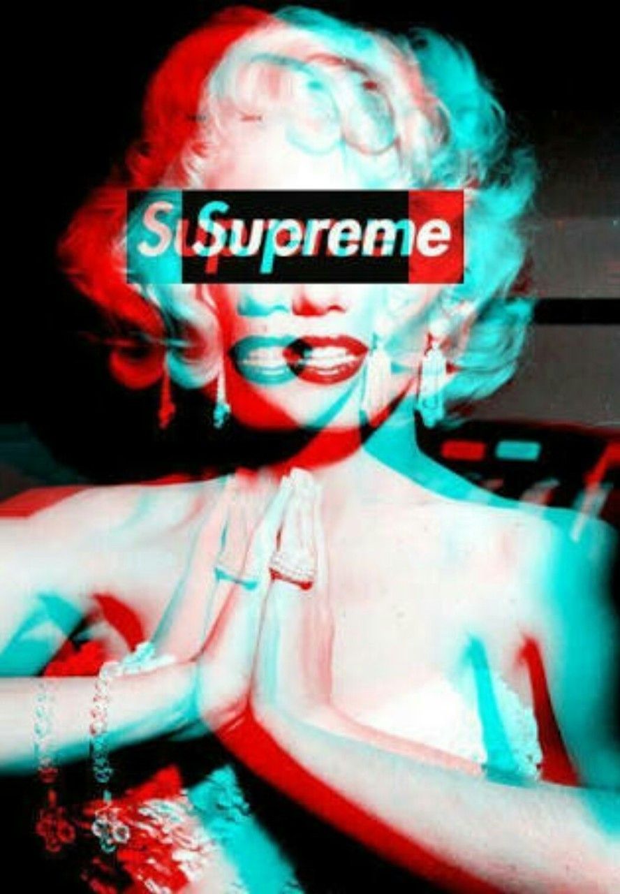 Marilyn Monroe logo Supreme, streetwear, 888x1280 Full HD Verticale, iPhone Pro Max