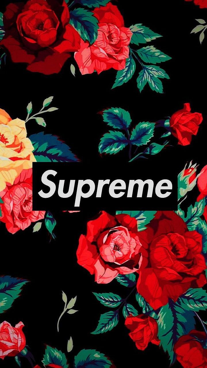 Supreme logo rose rosse, New York, 720x1278 Full HD Verticale, iPhone Air