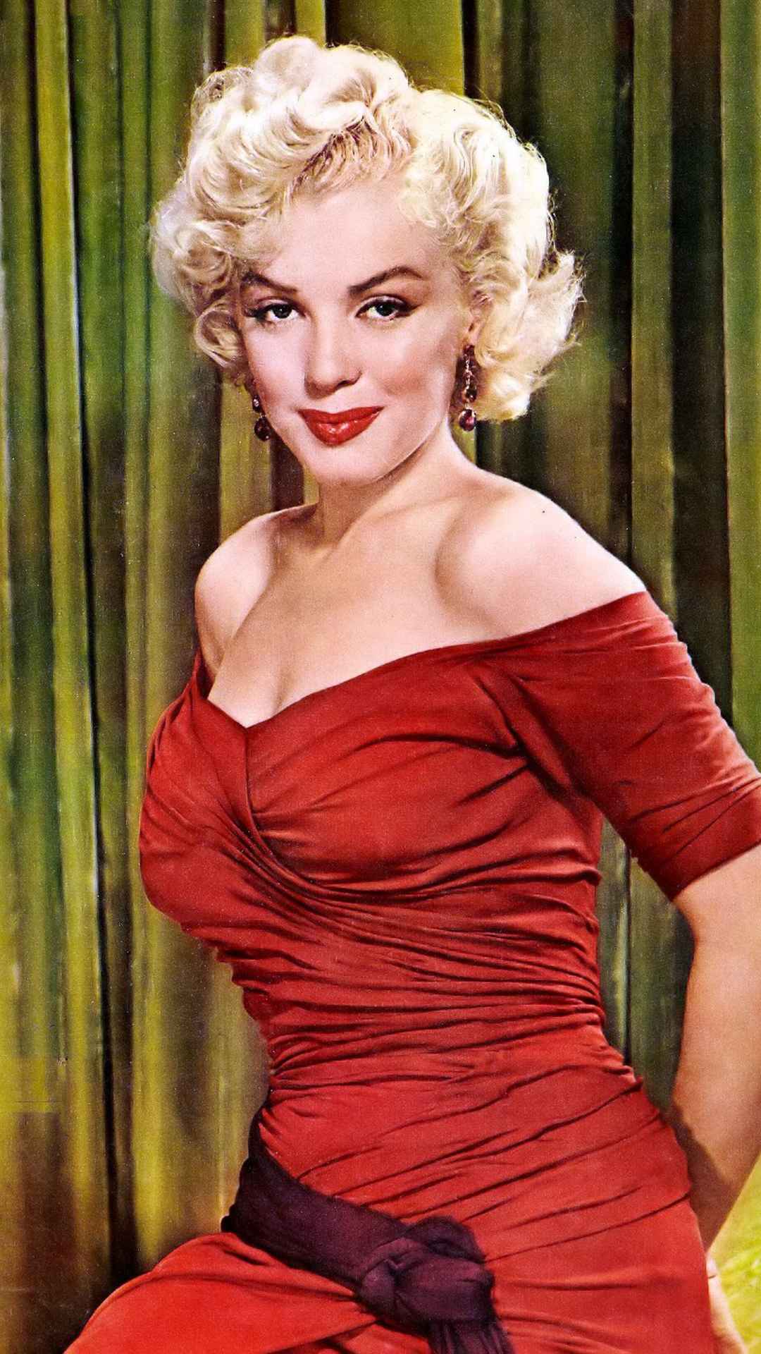 Marilyn Monroe abito rosso, 1080x1920 Verticale, iPhone Pro Max