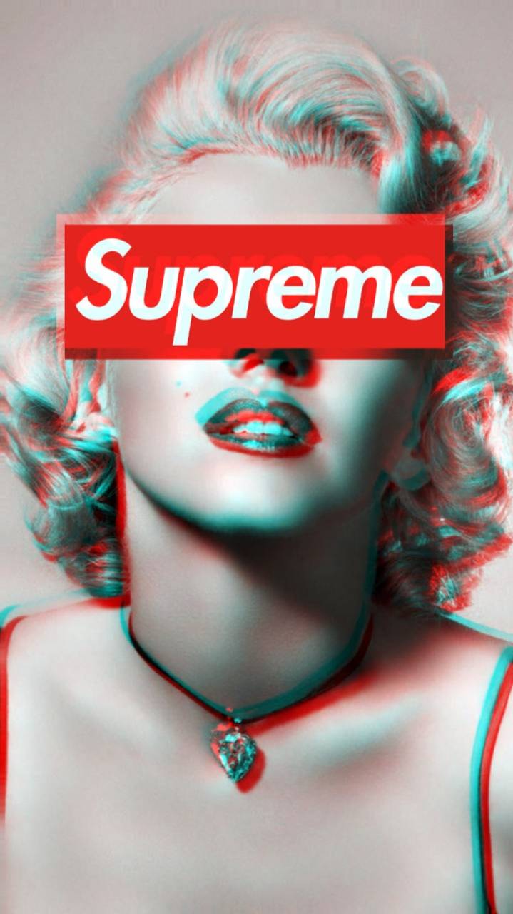Marilyn Monroe logo Supreme, 719x1280 Verticale, iPhone Pro