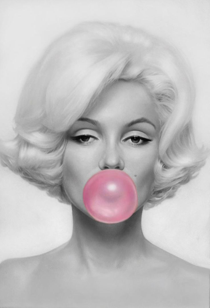 Marilyn Monroe bolla di chewing gum, 736x1081 Verticale, iPhone Pro