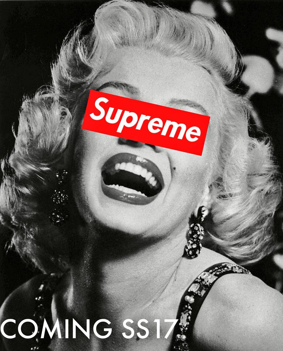 Marilyn Monroe logo Supreme, 968x1200 Full HD Verticale, iPhone