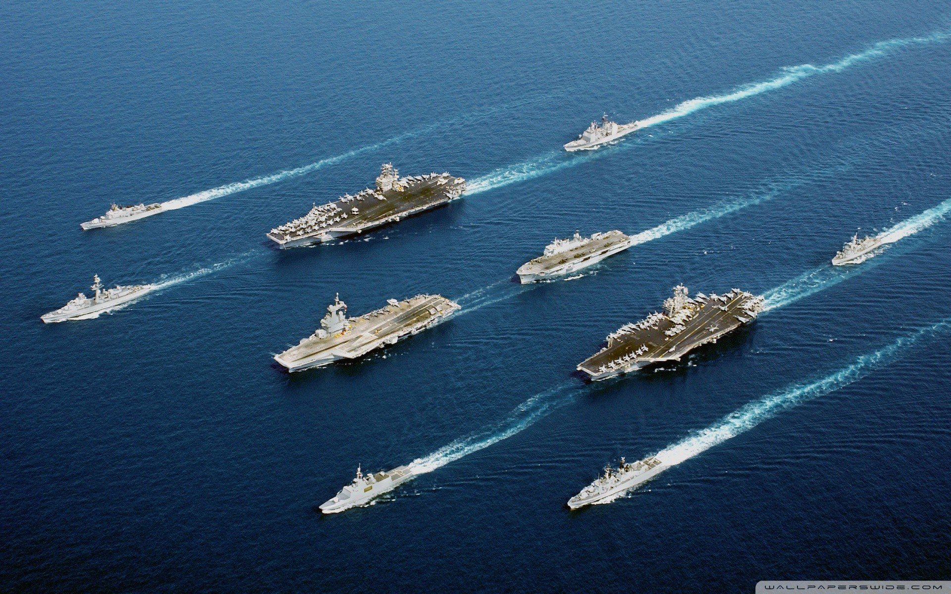 Navi militari in formazione oceano, 1920x1200 Full HD+ WUXGA, iMac