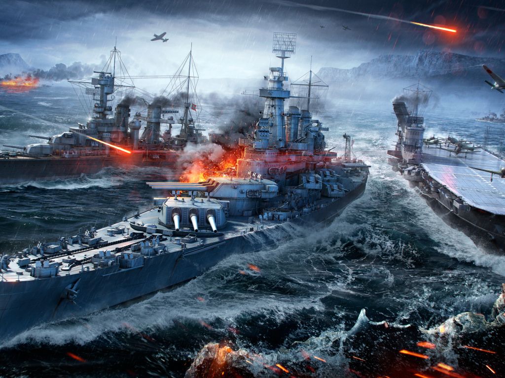 Battaglia navale con corazzate, 1024x768 HD, PC